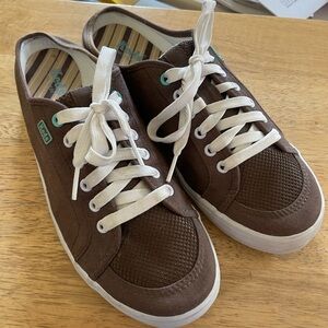 Keds Brown Canvas Sneakers, size 9M